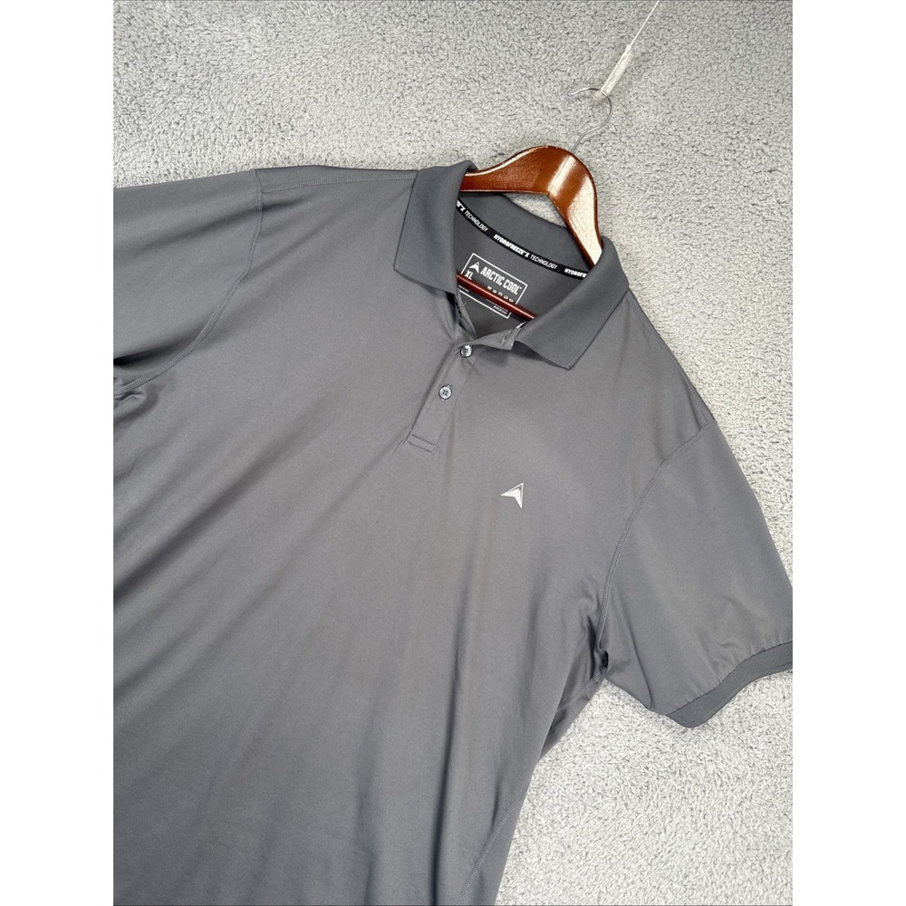 Arctic Cool Polo Shirt Mens XL Gray Hydrofreeze X Technology Performance Stretch